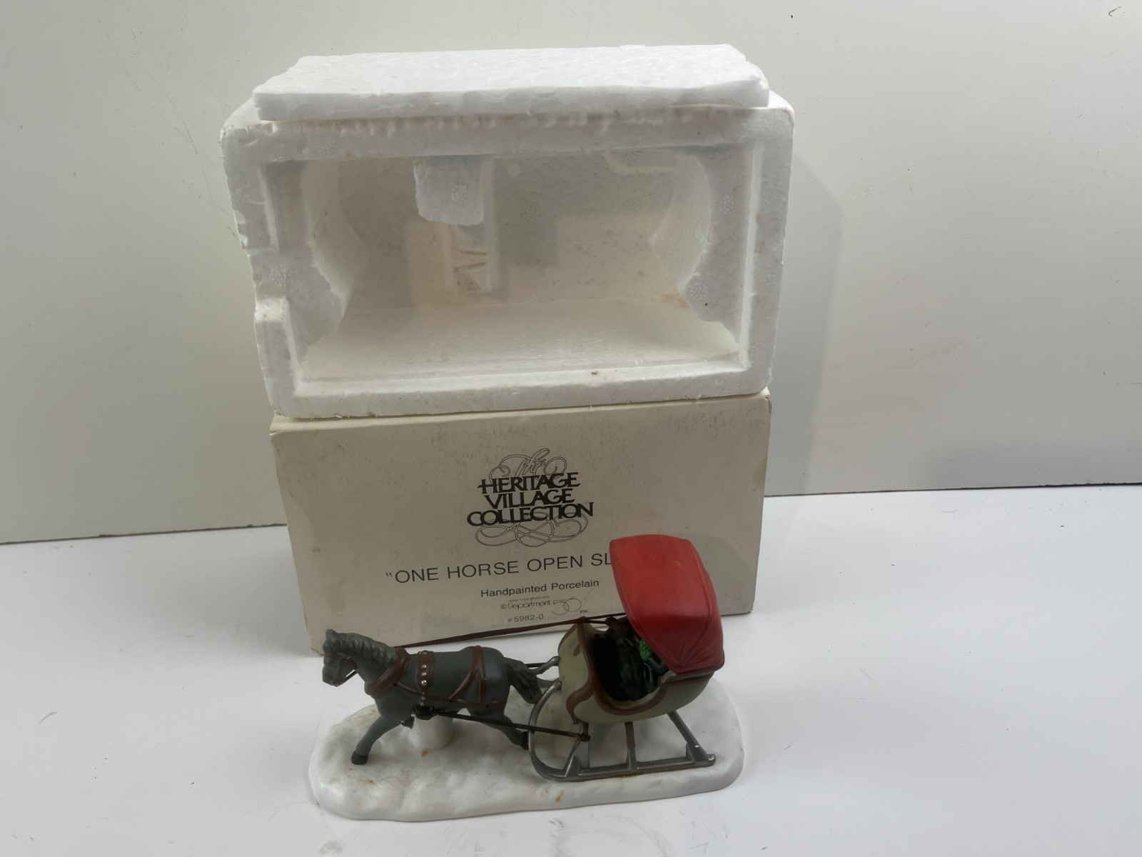 Department 56 Dept Heritage Village Collection One Horse Open Sleigh 5982-0