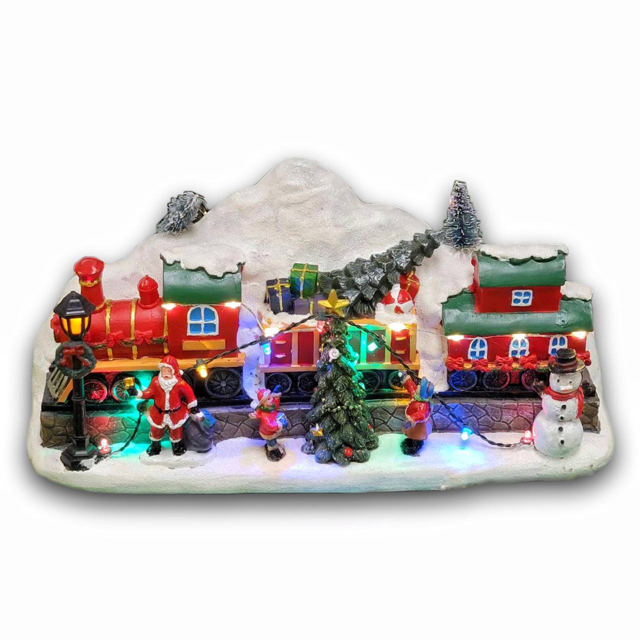 Wizardi Christmas Train Decoration. Christmas Village F07M3-11-FQ24006