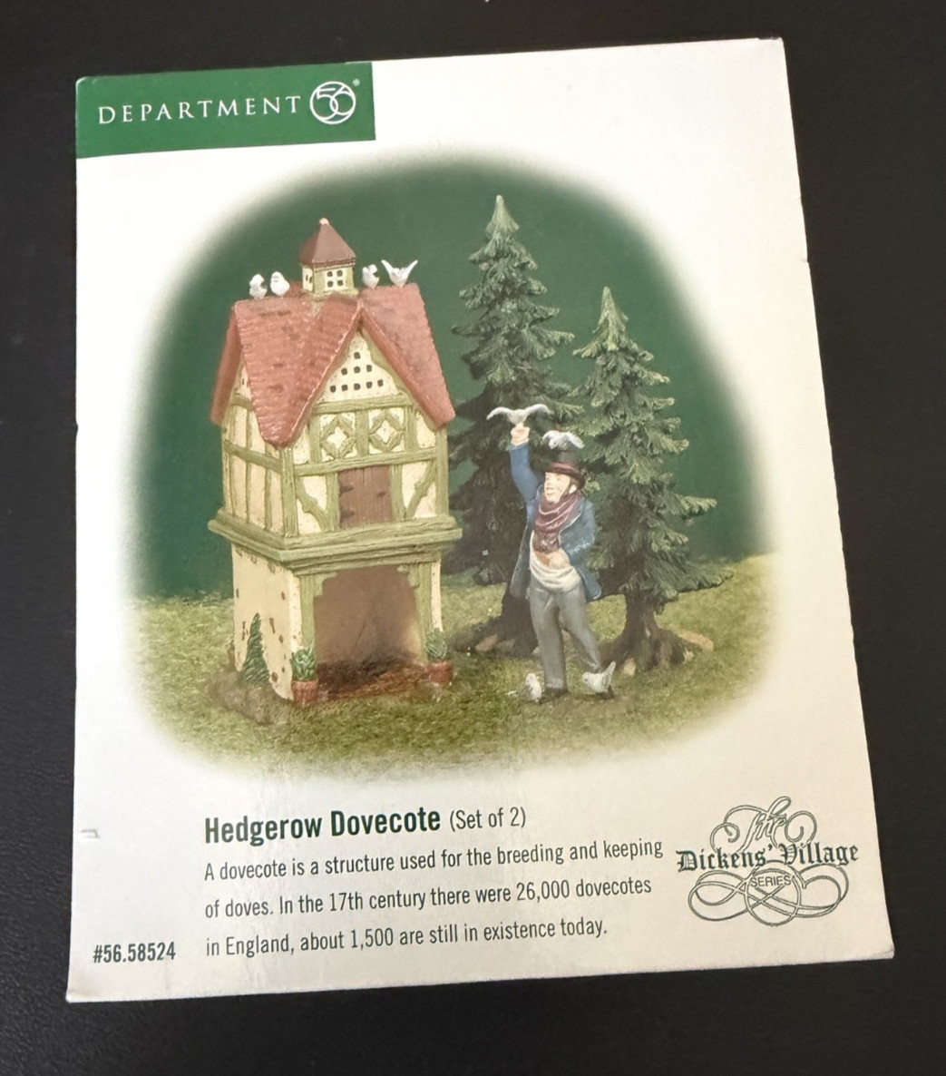 Dept 56 Dickens Village Hedgerow Dovecote Porcelain Accessory #58524 Missing Fig