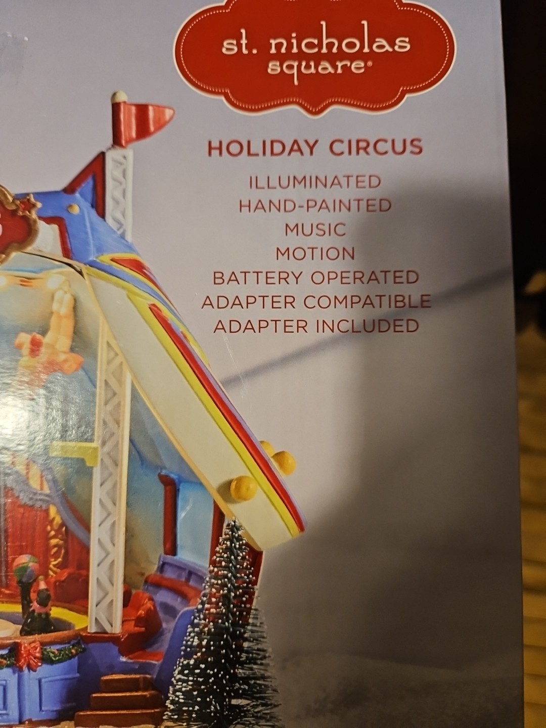 St. Nicholas Square LED Musical Holiday Circus NEW IN BOX MUSIC MOTION