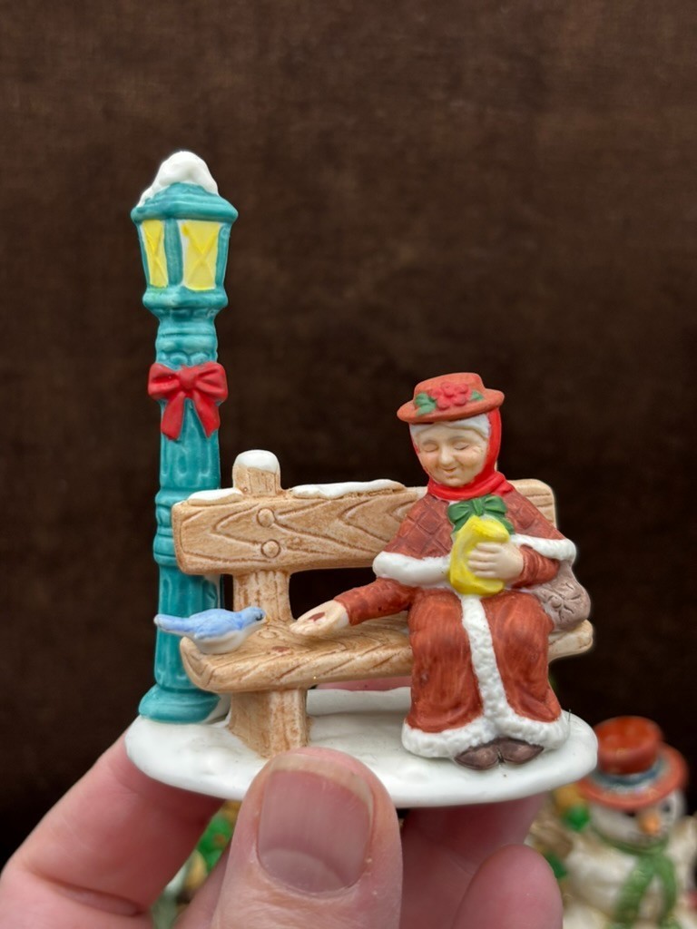 LOT of 11 Dickens Village Figures Includes: RUSS Berrie, Dept 56, Lefton Holiday