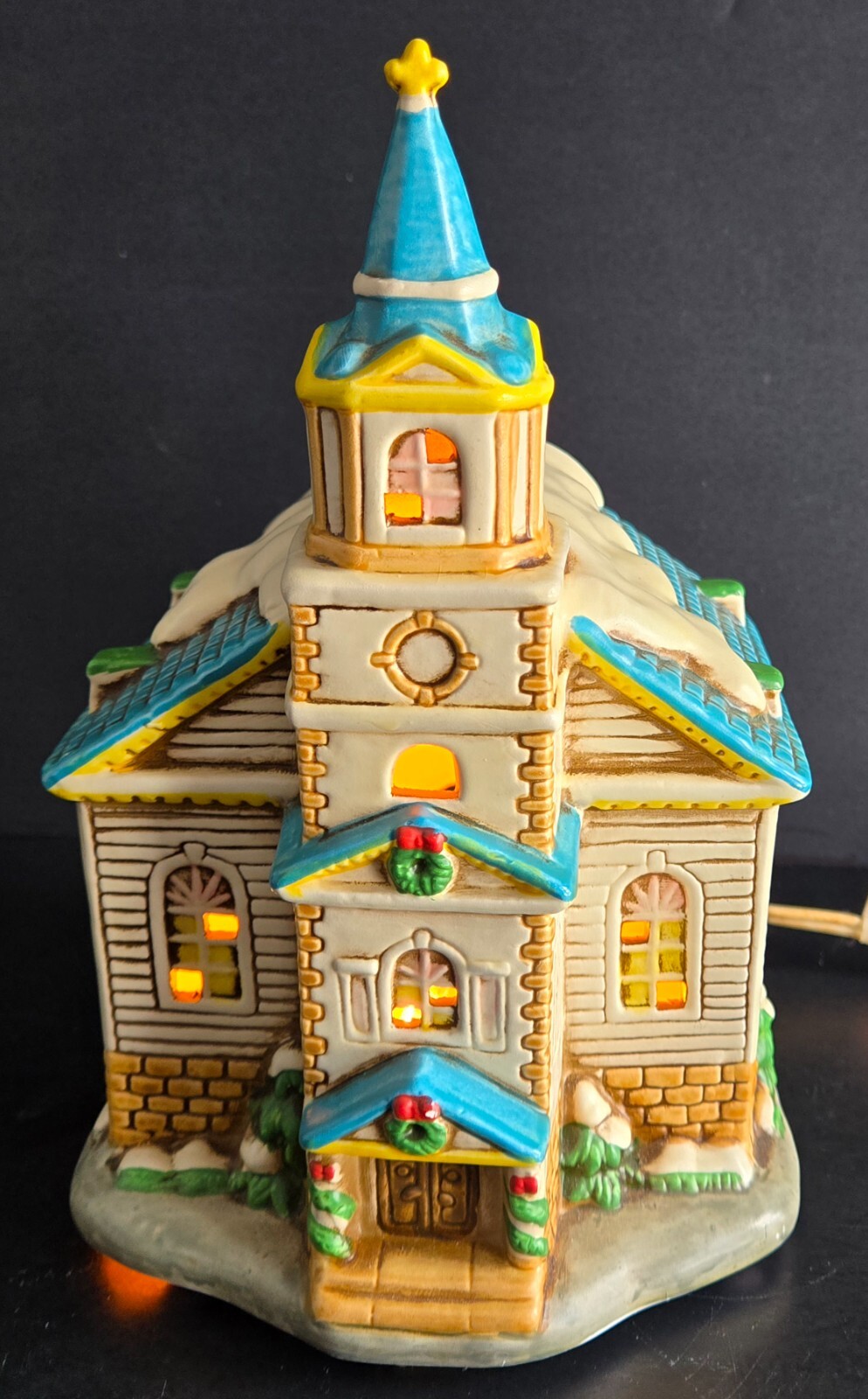 Lefton Colonial Village Xmas Byron Wood 1986 Church Of The Golden Rule #05820