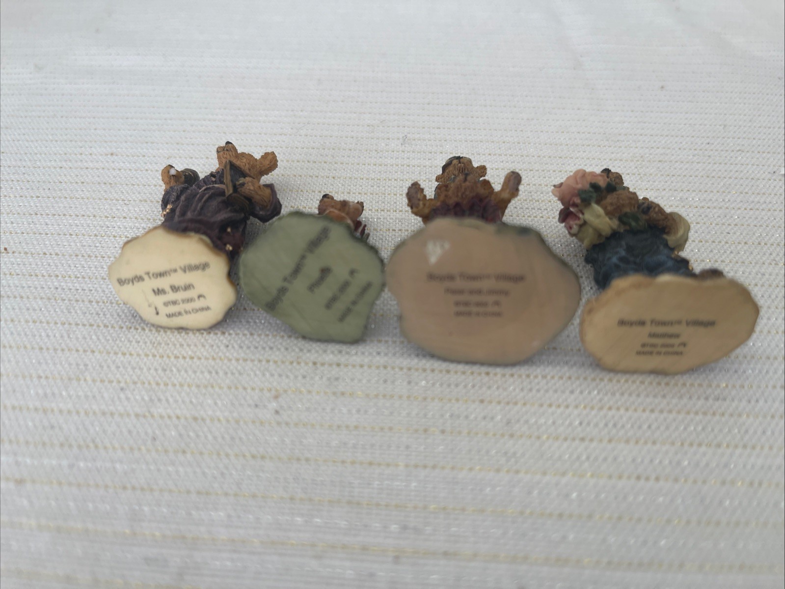 Boyds Town Village Miniature Figurines Matthew Peter And Jimmy Phoebe Ms Bruin