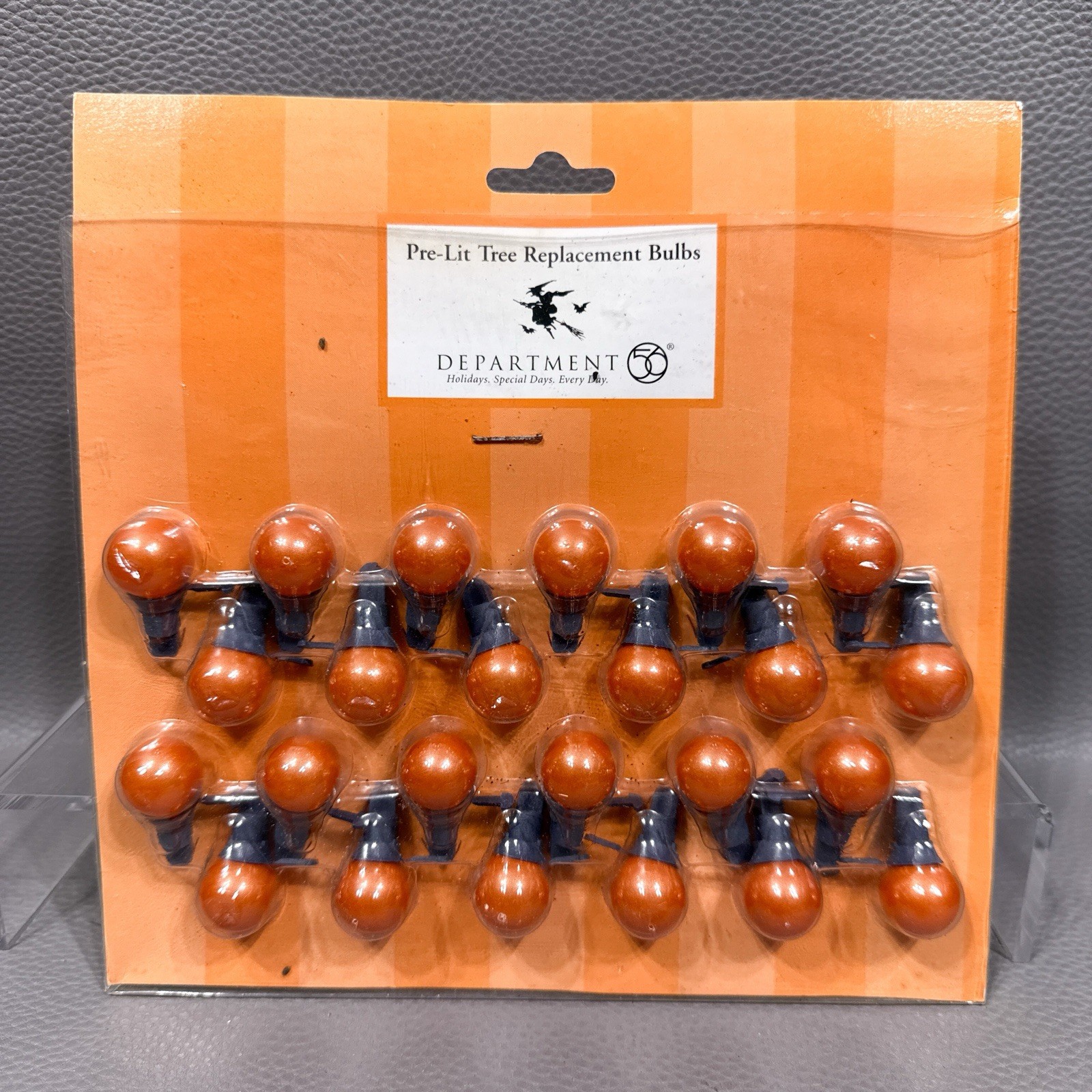2 Packs Dept 56 Halloween Pre-Lit Tree Replacement Bulbs 2004 #56.26547 Orange