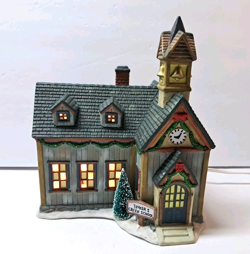 Santa’s Workbench Collection Victorian Series Tinkers Creek School Original Box