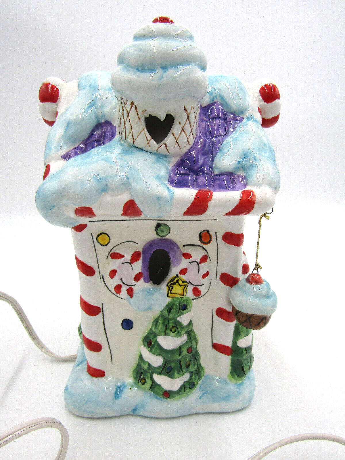 Elements Christmas Village Candy Store Ceramic Light-Up House Cupcake