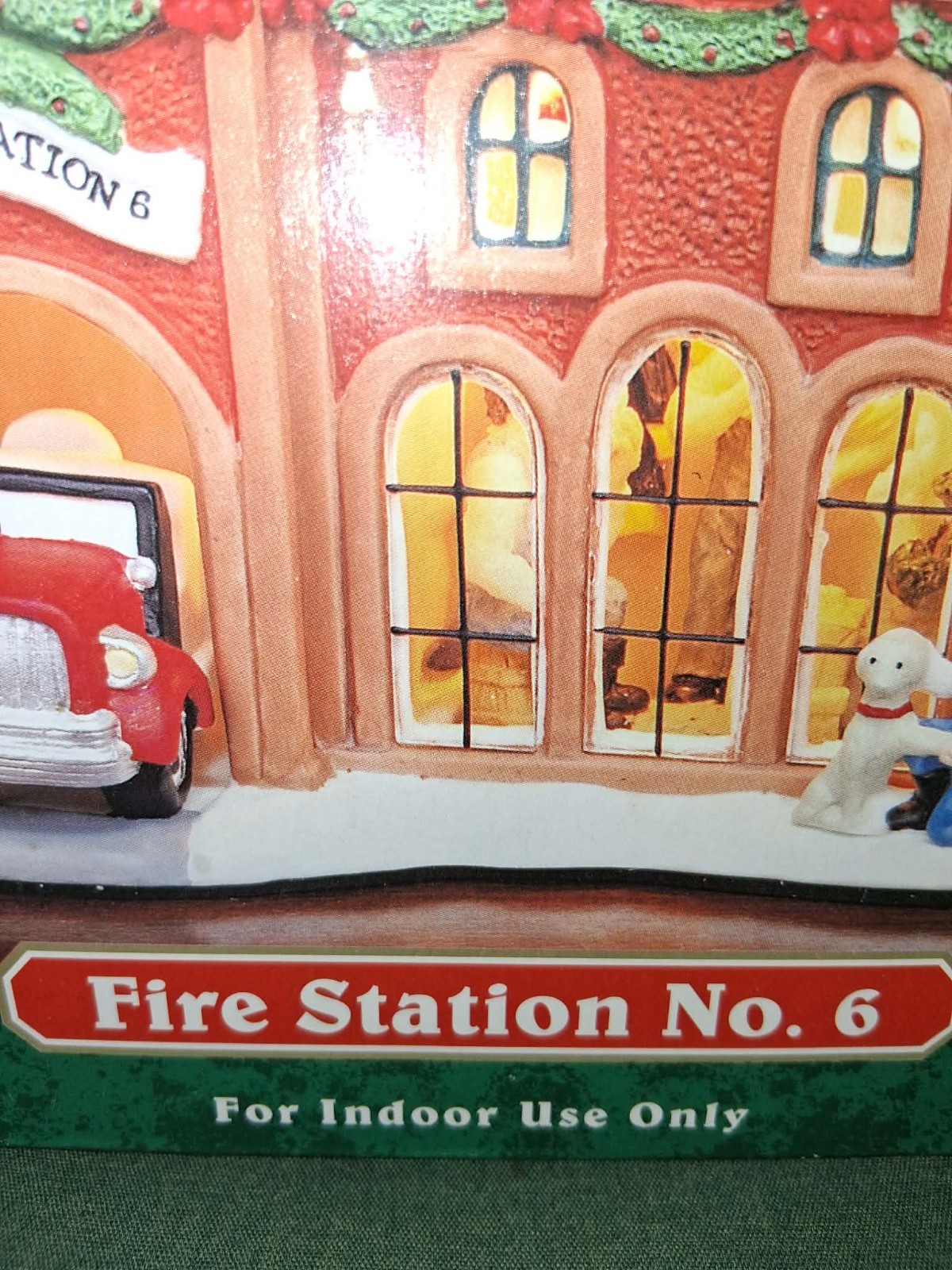Vtg. Kmart Fire Station No. 6 Trim A Home Collection Christmas Village House