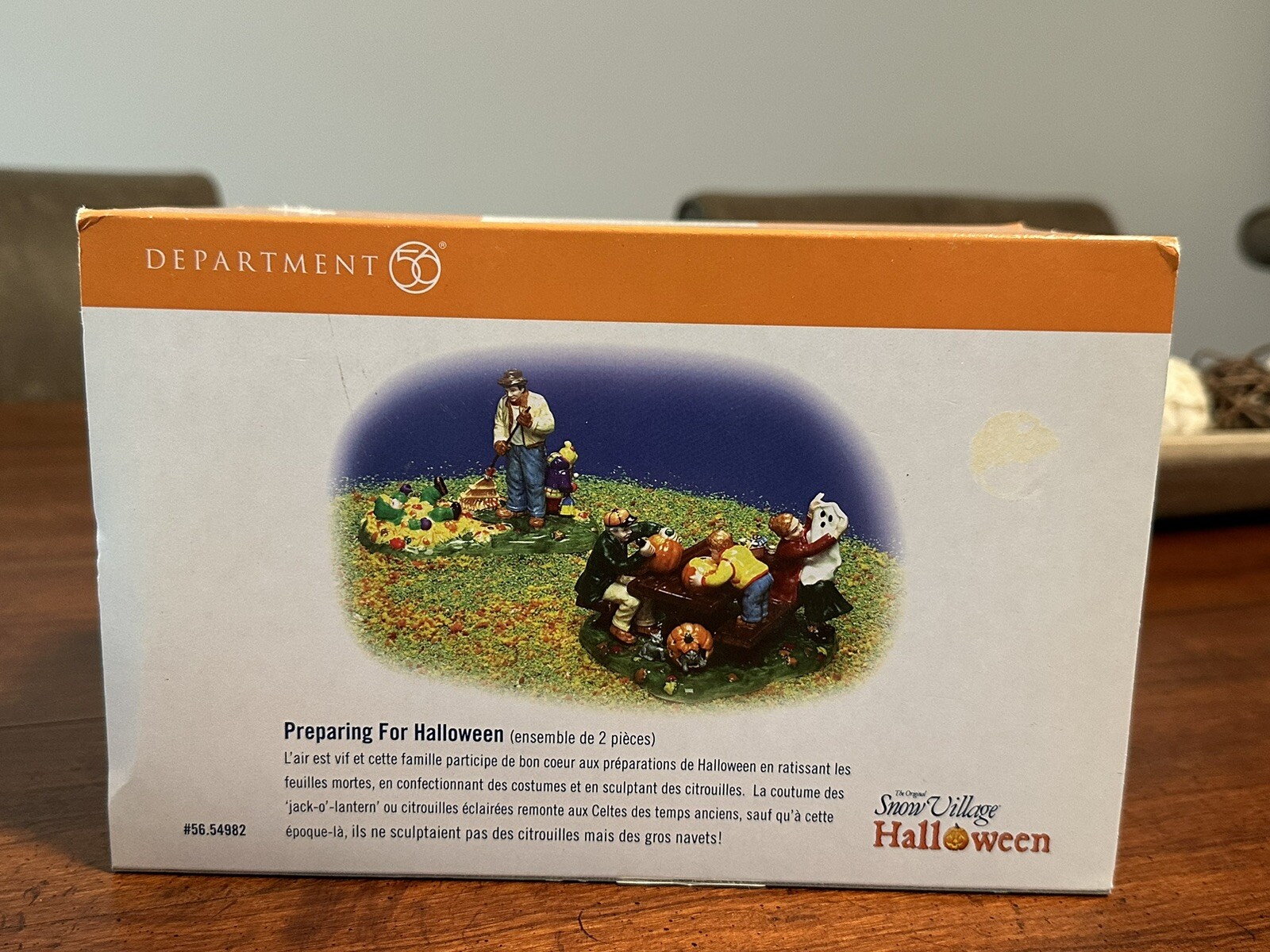 Department 56 Preparing For Halloween Snow Village Set Of 2 Retired NIB
