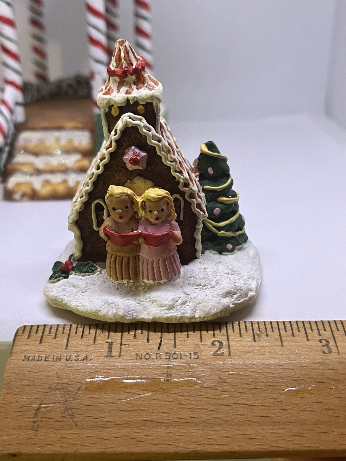 christmas decorations ceramic gingerbread gazebo & house w carolers