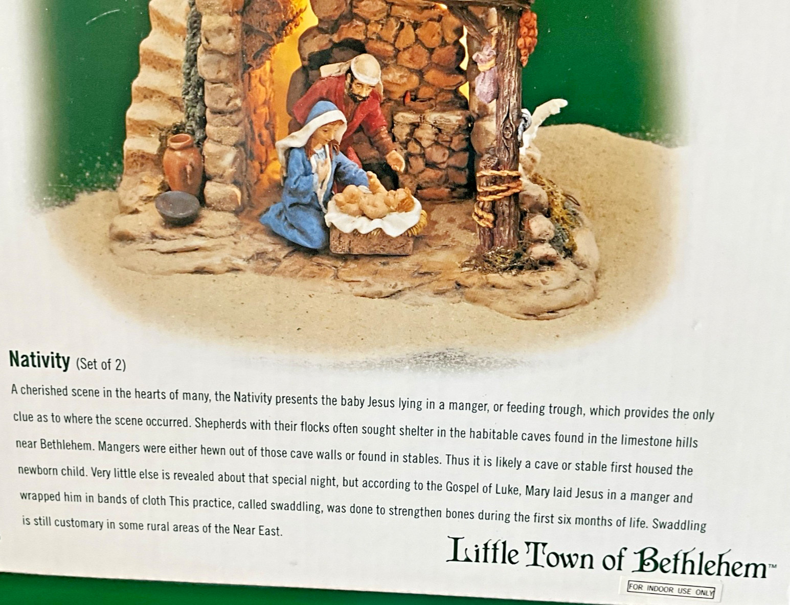 Dept 56 Little Town Of Bethlehem Nativity Holy Family in the Stable Brand New