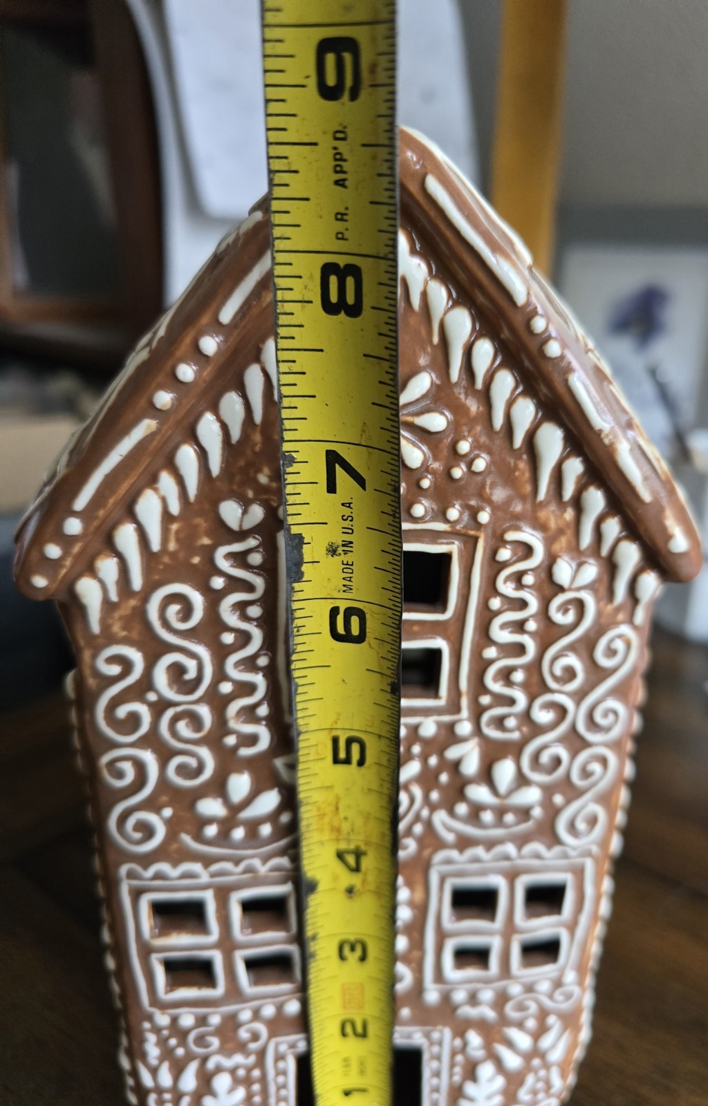 Pottery Barn NIB Gingerbread Village House Tall, Ceramic , NIB, Free Ship!