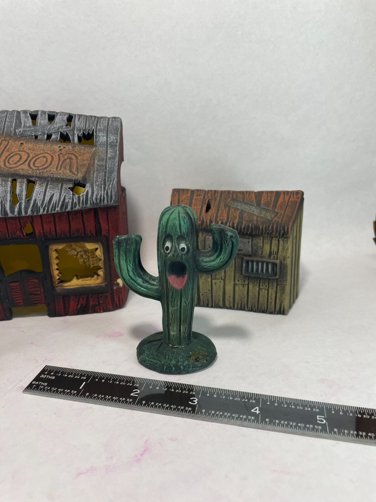 Halloween Village Decor Haunted Western Ghost Town 5 Piece Set