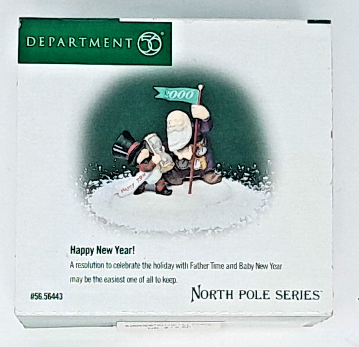 Department Dept 56 North Pole Series Happy New Year Figure NIB 56433 Retired NEW