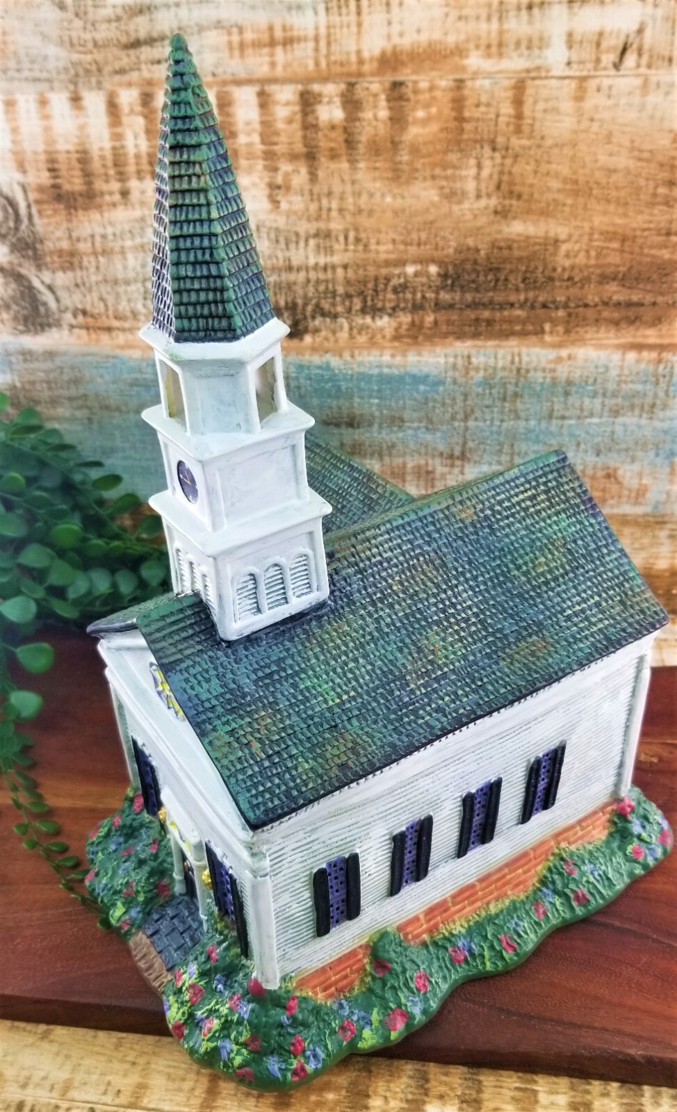 Lang & Wise Christmas Folk Village Stonington Church Lighted Linda Nelson Stocks