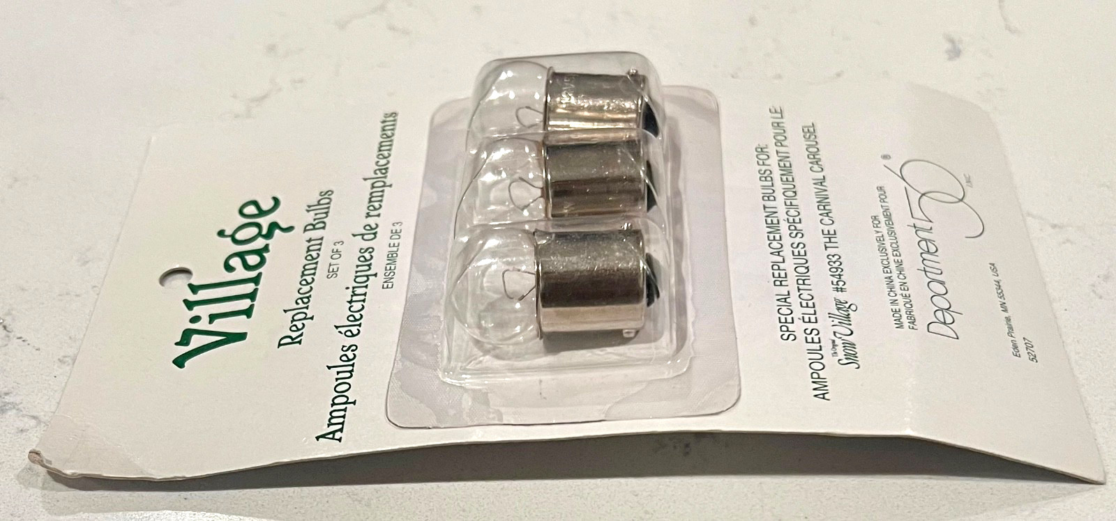Dept 56 Snow Village Lighting Accessories -3 Bulb Replacements – #52707