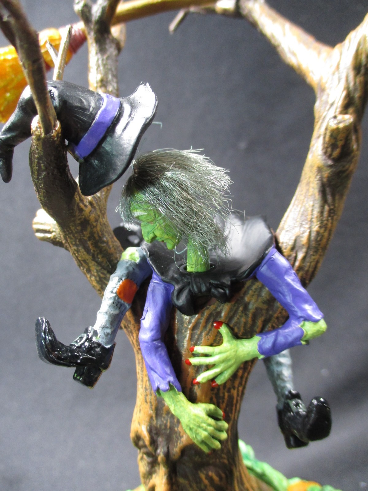 Halloween Dept 56 Village Accessories Witch Crash -Working- Batteries NOT incl.