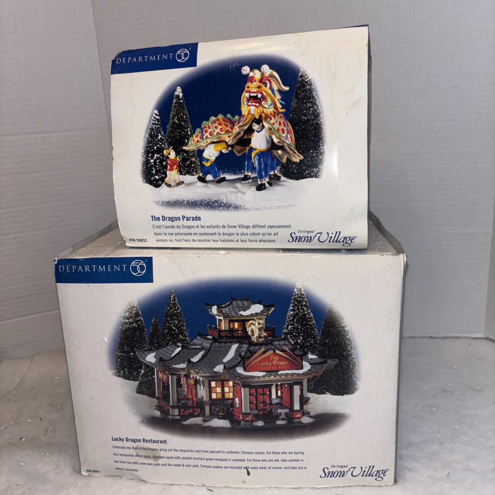 Department 56 Original Snow Village Lucky Dragon Restaurant 55011 W/extra