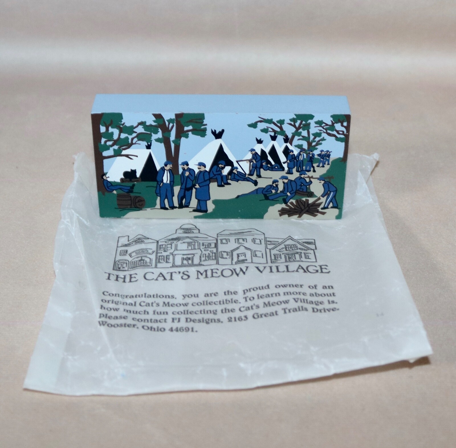 Civil War Collection ~ Encampment ~ 1997 Faline Cats Meow Shelf Sitter Accessory