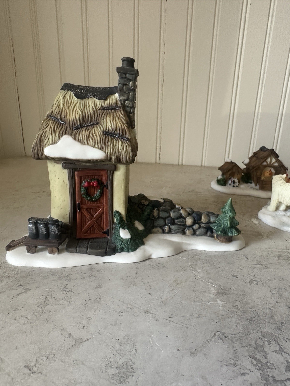 O’Well Christmas Village Accessories People Pond Farm Animals Figurines Med & Lg