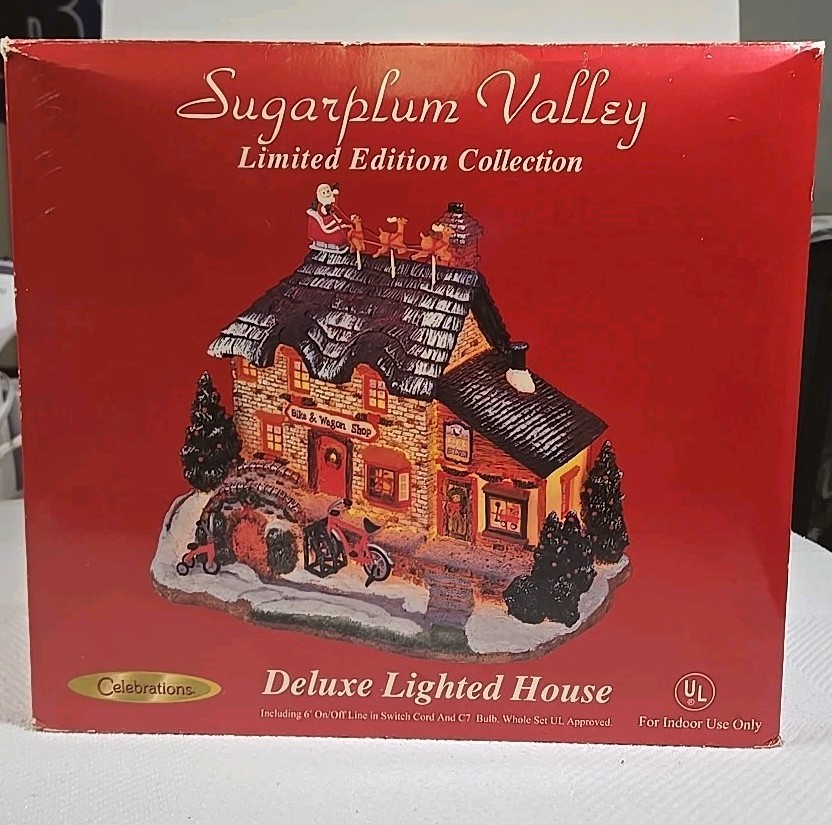 Sugarplum Valley BiKe Wagon Shop Limited Edition Deluxe Lighted House Holiday