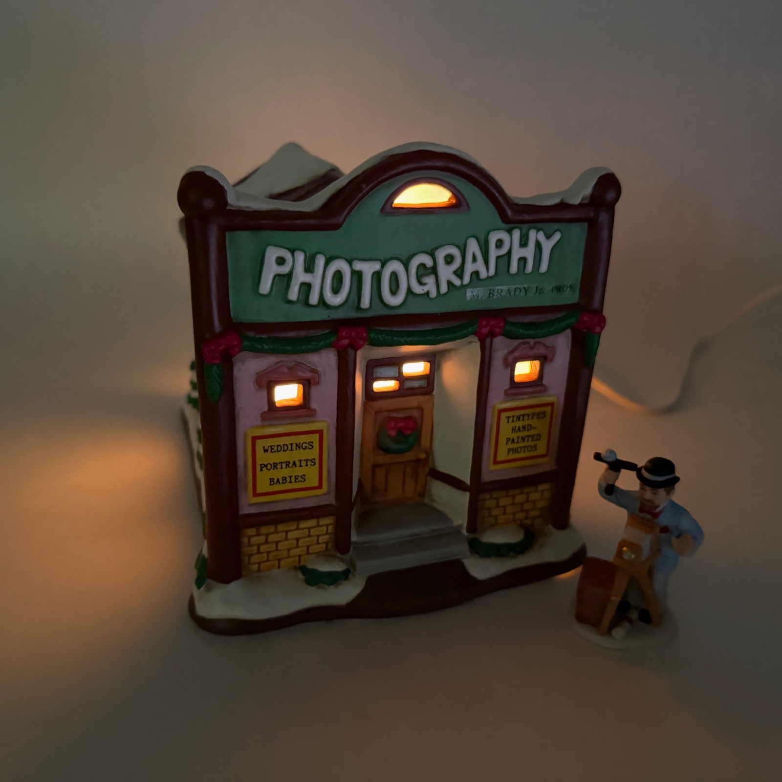Colonial Village Porcelain Christmas Photo Studio w/ Photographer – 10872