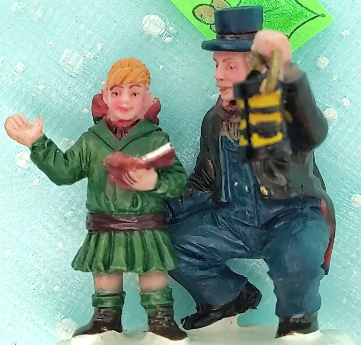 Lemax Caroling Grandpa Little Girl 52028 Christmas Village LOOSE INV49