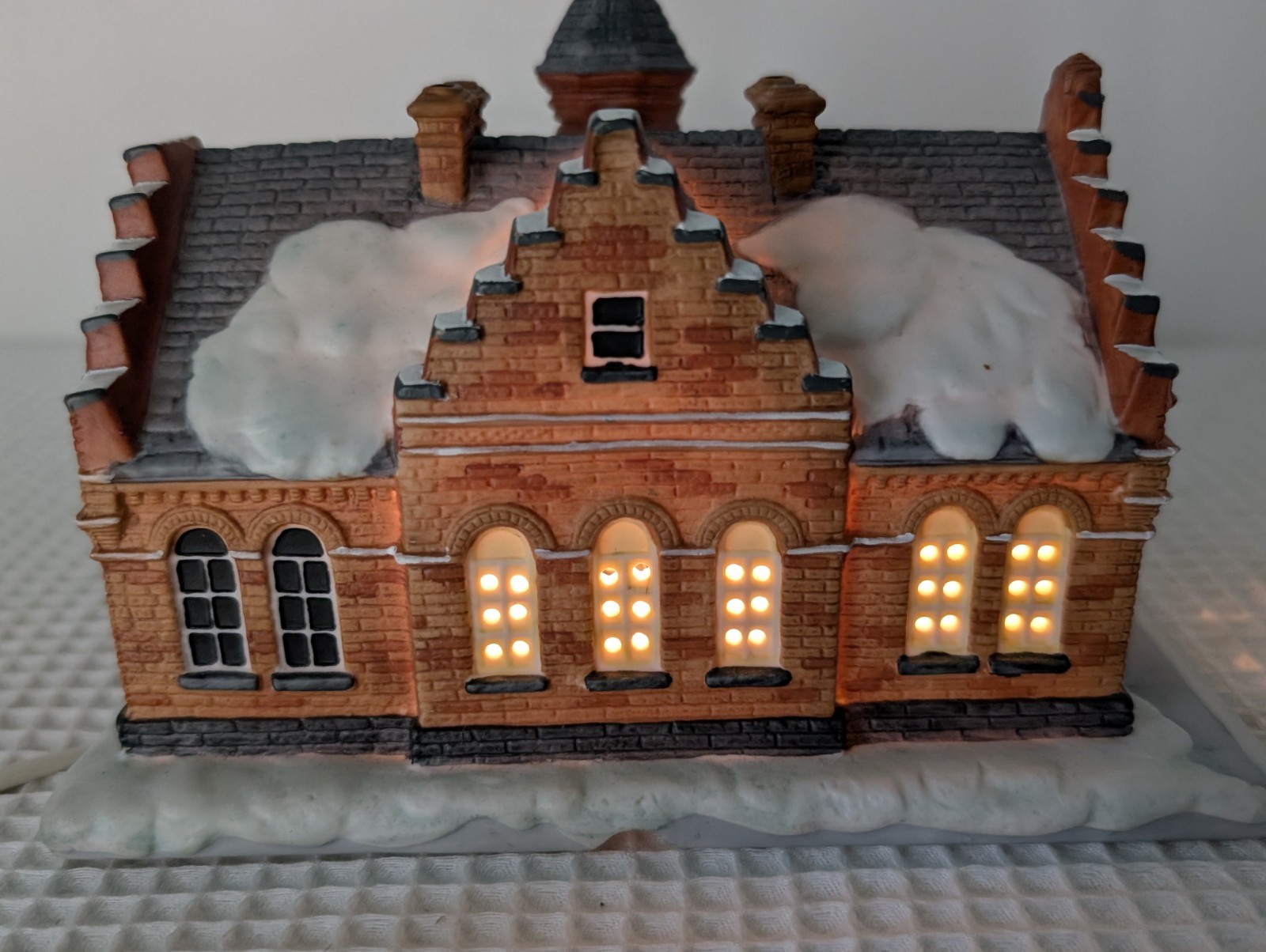 Hawthorne Town Office Porchlight Collections Vtg Christmas 1993 N Rockwell COA