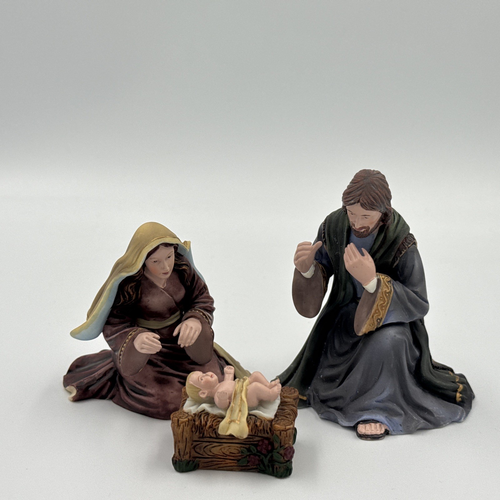 Vintage Thomas Kinkade Nativity Hawthorne Village Holy Family Jesus Numbered