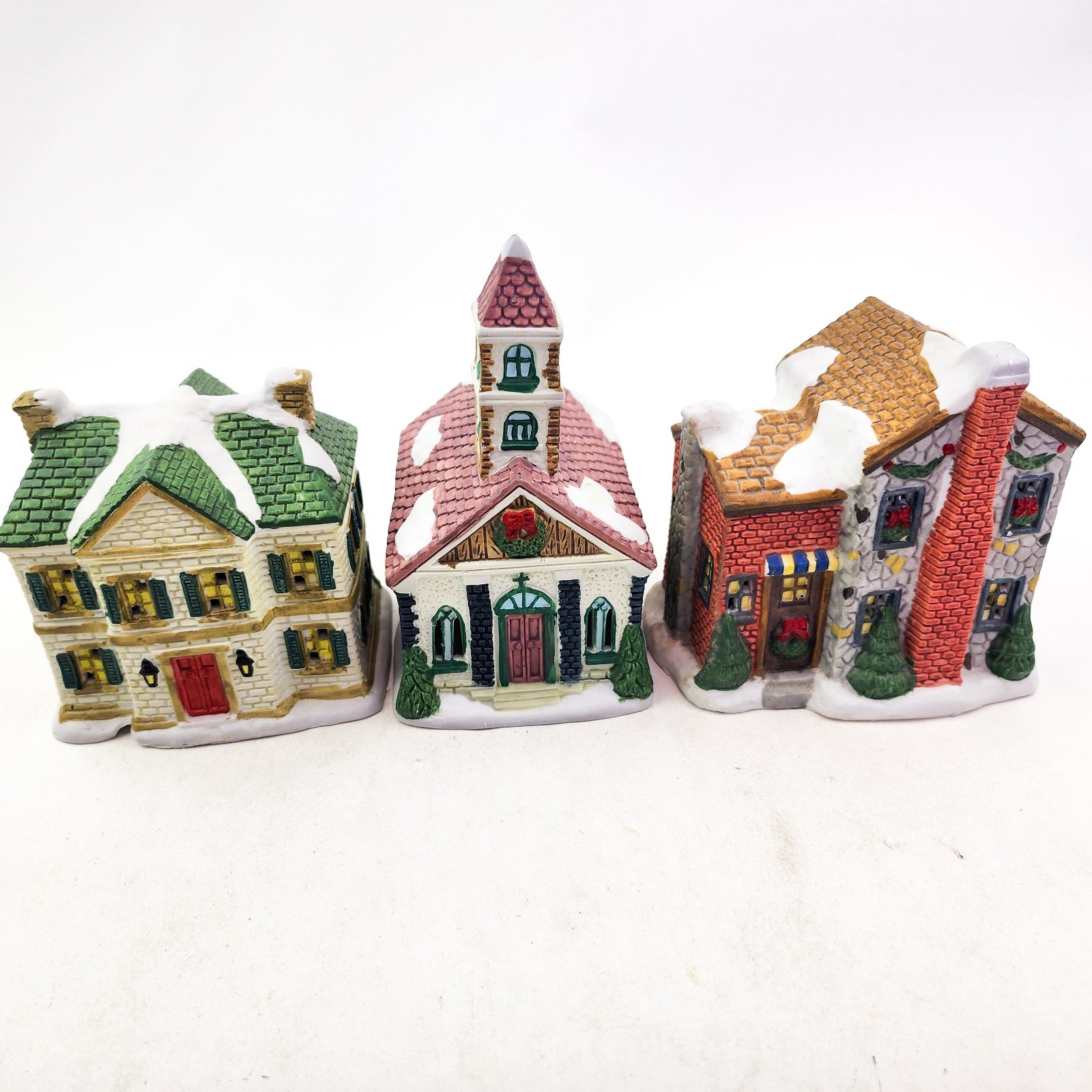 Trim A Home Holiday Memories 3 Village Houses & 1995 Kmart