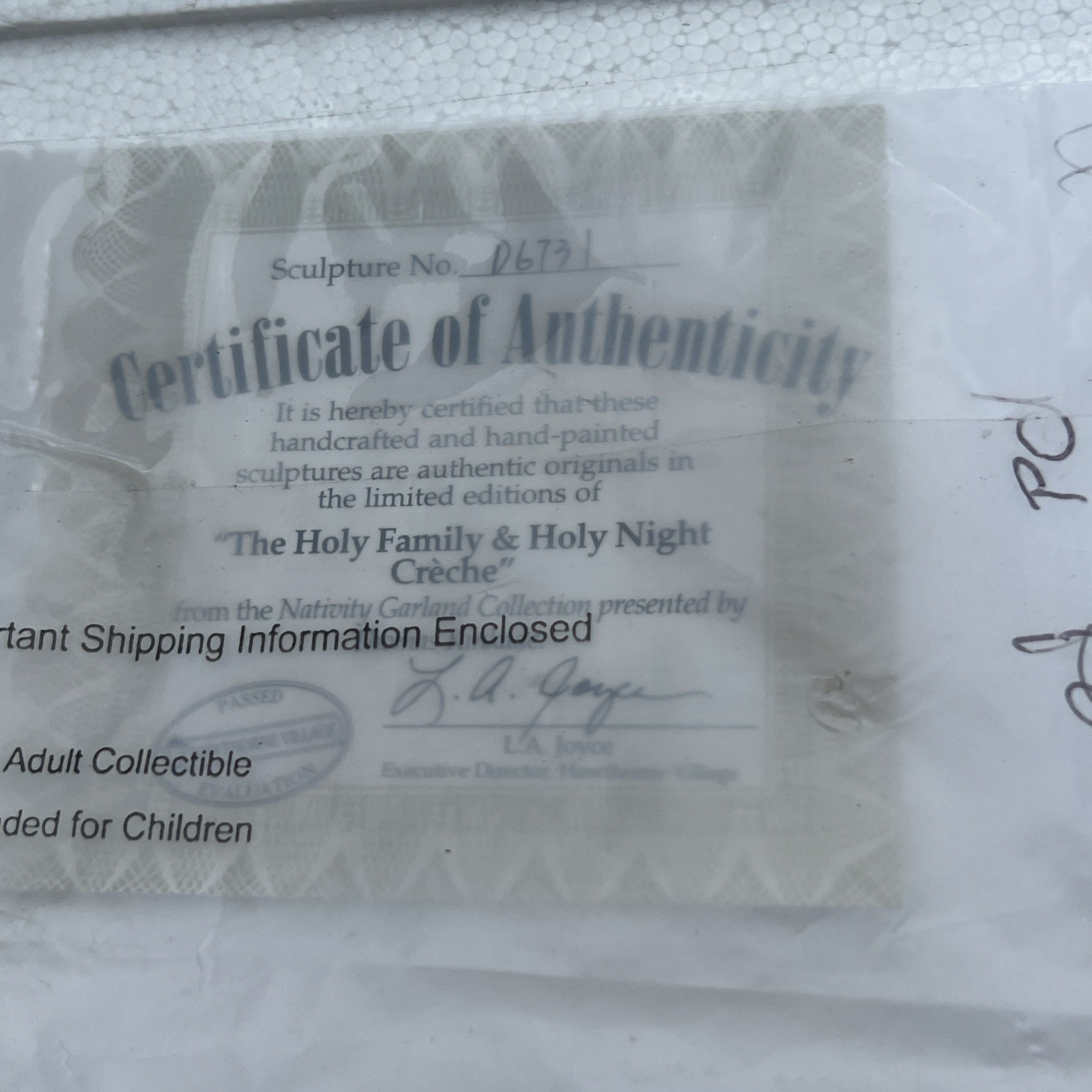 Thomas Kinkade The Holy Family & Holy Night Creche, Nativity Garland Hawthorne
