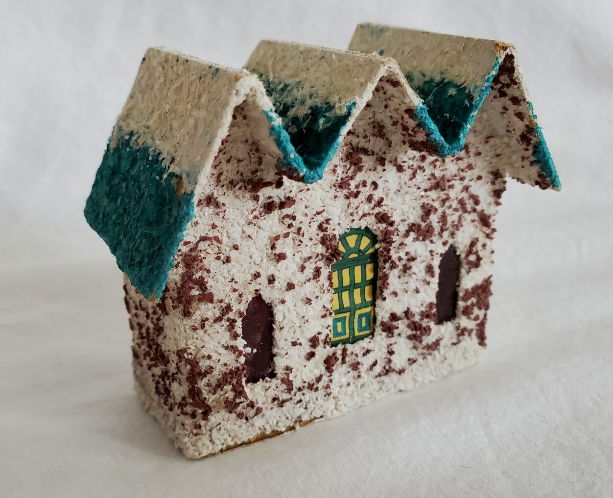Vintage Putz Cardboard House Christmas Village Japan 2.5 x 1 in No Base