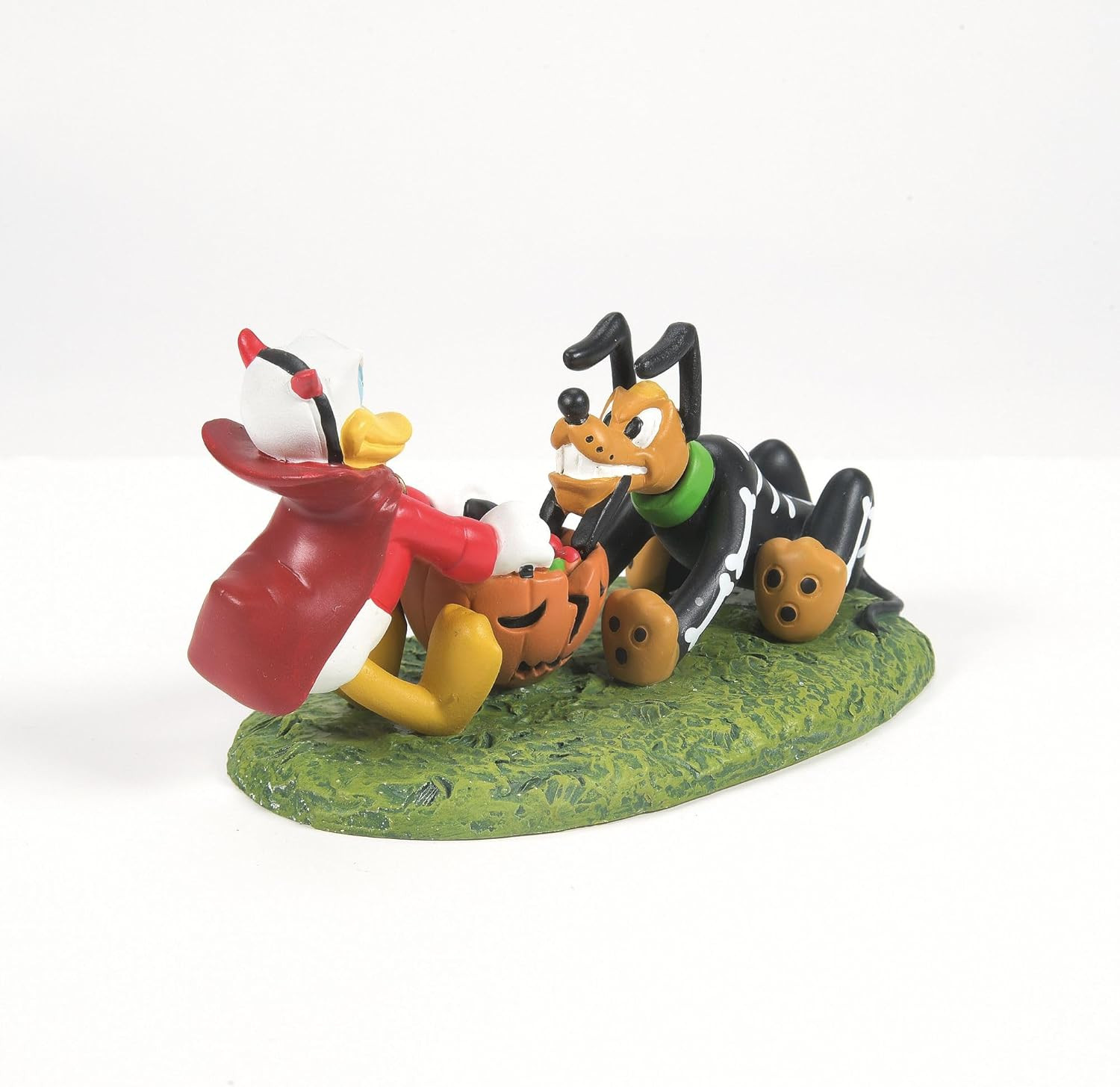 Disney Village Halloween Accessories Donald and Pluto’S Tussle Figurine, 2.25 In