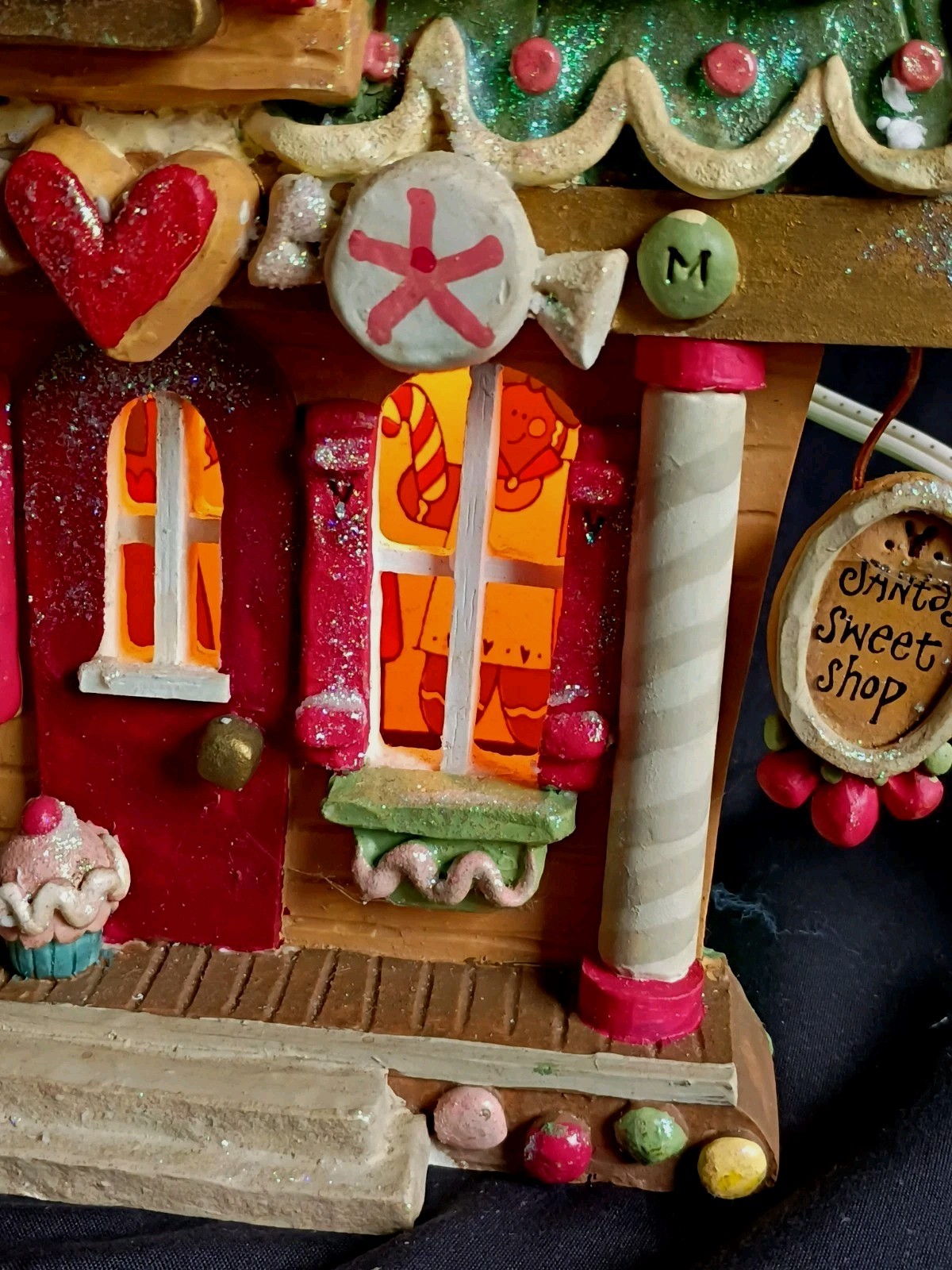 VTG Kurt Adler 10.5″ Lighted Gingerbread House~Retired~Corded Electric~Works!
