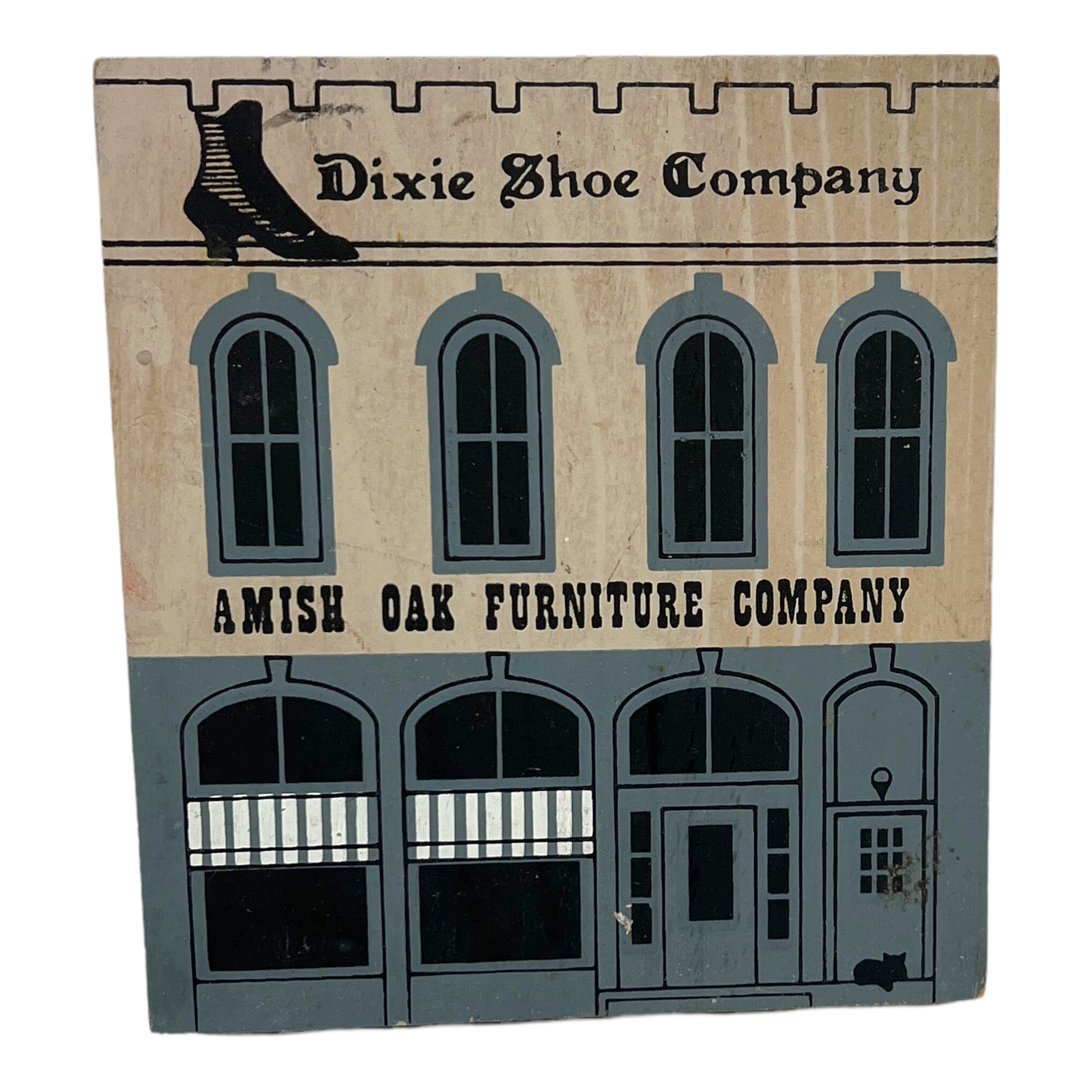 Cat’s Meow Village Dixie Shoe Company 1987 Faline ’89 Shelf Sitter Amish Oak #2