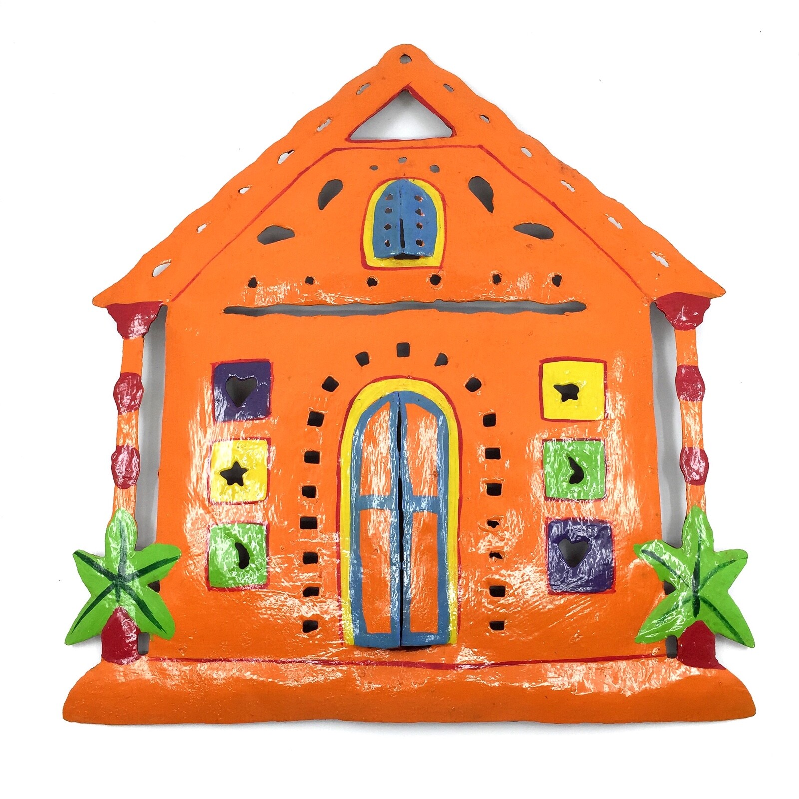 Gingerbread Conch House 13″ Tropical Indoor Outdoor Handcrafted Haitian Art #2