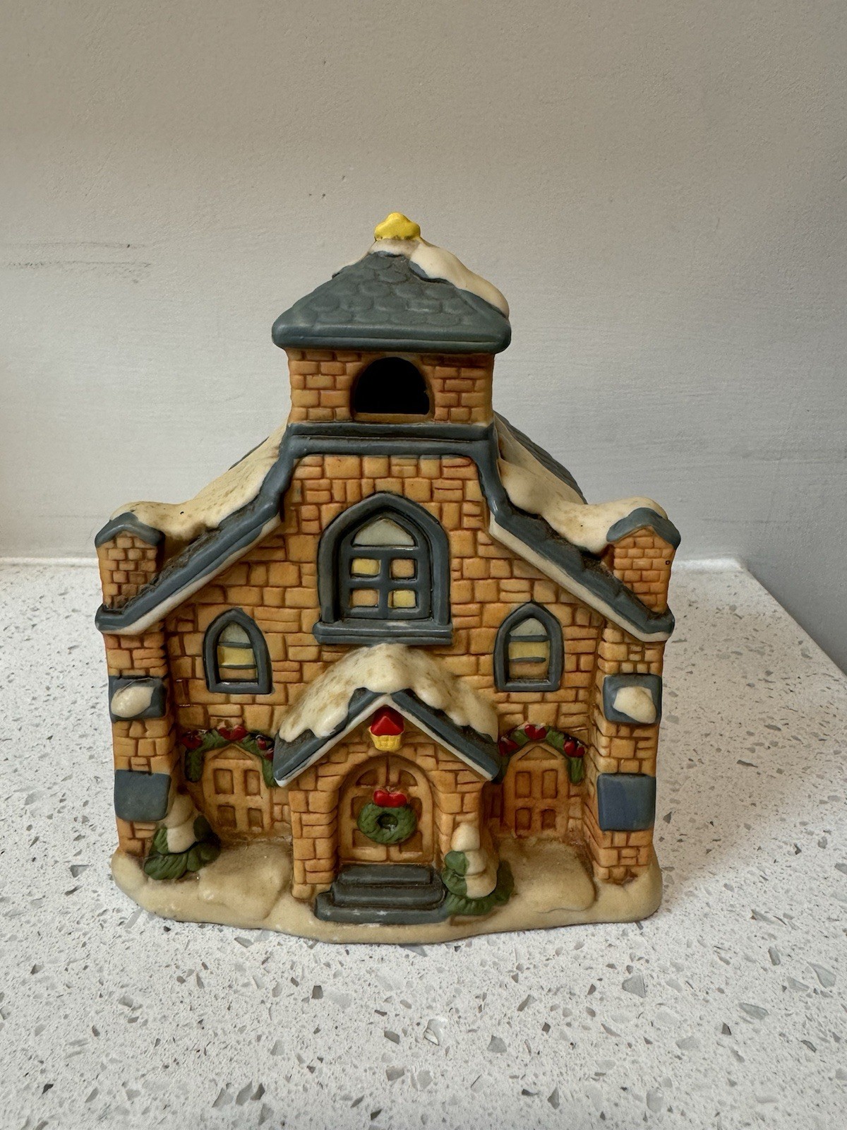 1987 Lefton Christmas Colonial Church Byron Wood Musical “Adeste Fideles” Works