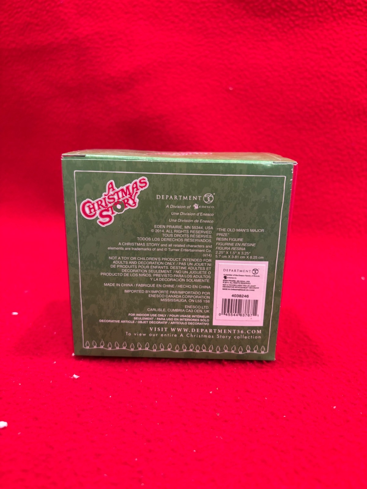 Dept 56 A Christmas Story The Old Mans Major Prize RARE-NIB-Sealed