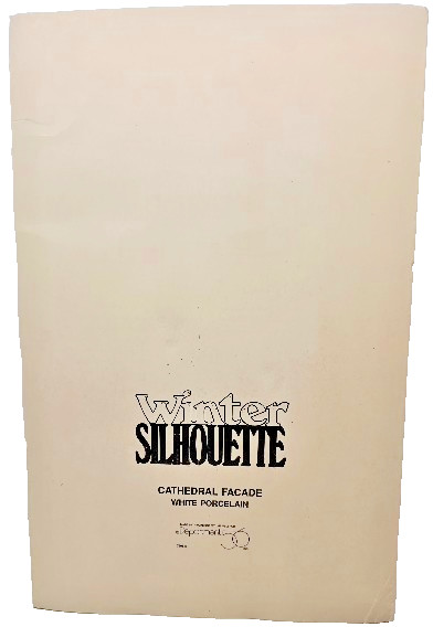 Dept 56 Winter Silhouette ” Cathedral Facade” White Porcelain #78085
