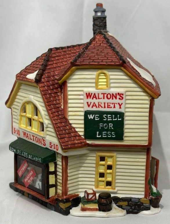 Walton’s 5&10 Collectors Edition Lighted House -P0369, Holiday Time est. 1950