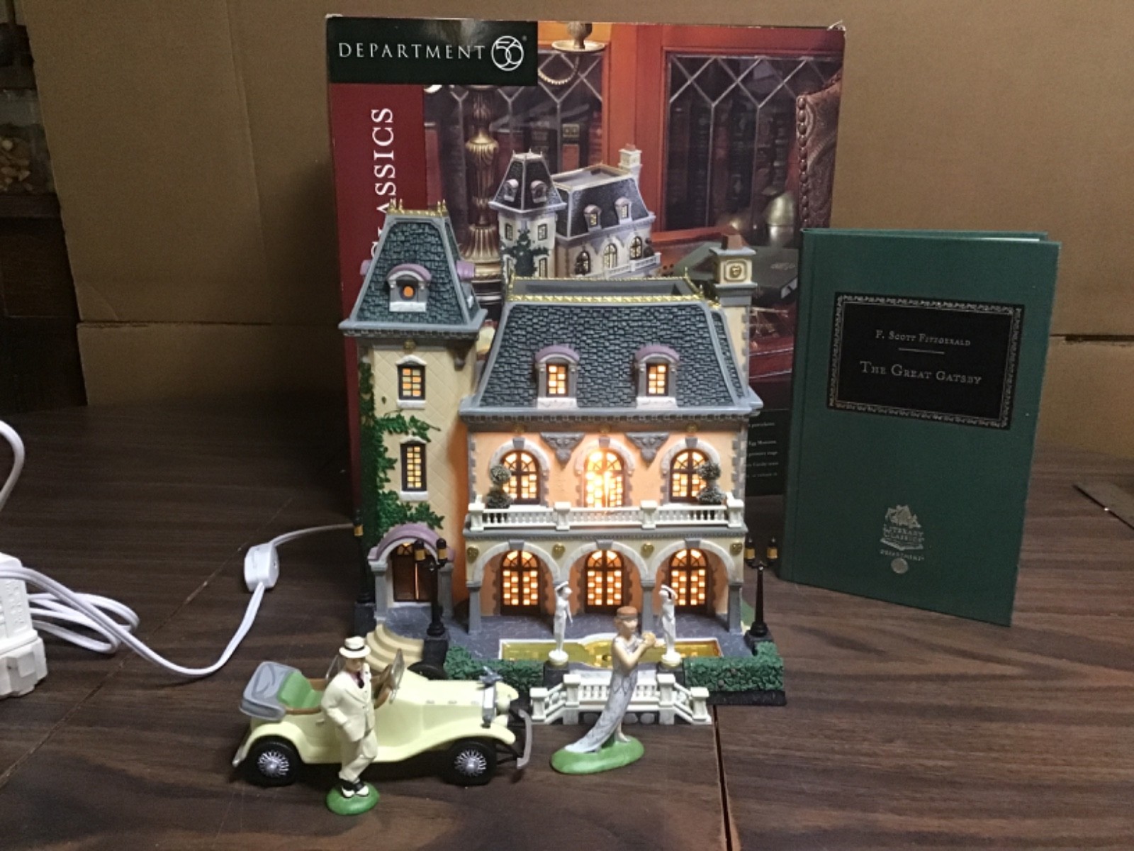 Dept 56 Literary Classics #58939 The Great Gatsby West Egg Mansion 1999 EUC