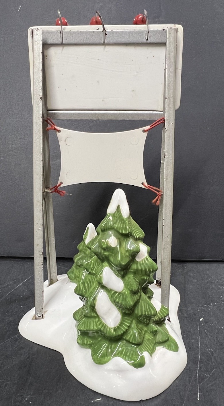 Dept 56 Snow Village Uptown Motors/Gus’s DRIVE-In Billboard Sign Accessory