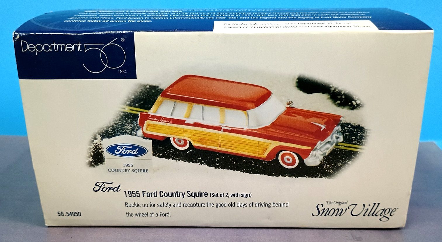Department 56 Ford 1955 Country Squire Wagon #54950 snow village collection