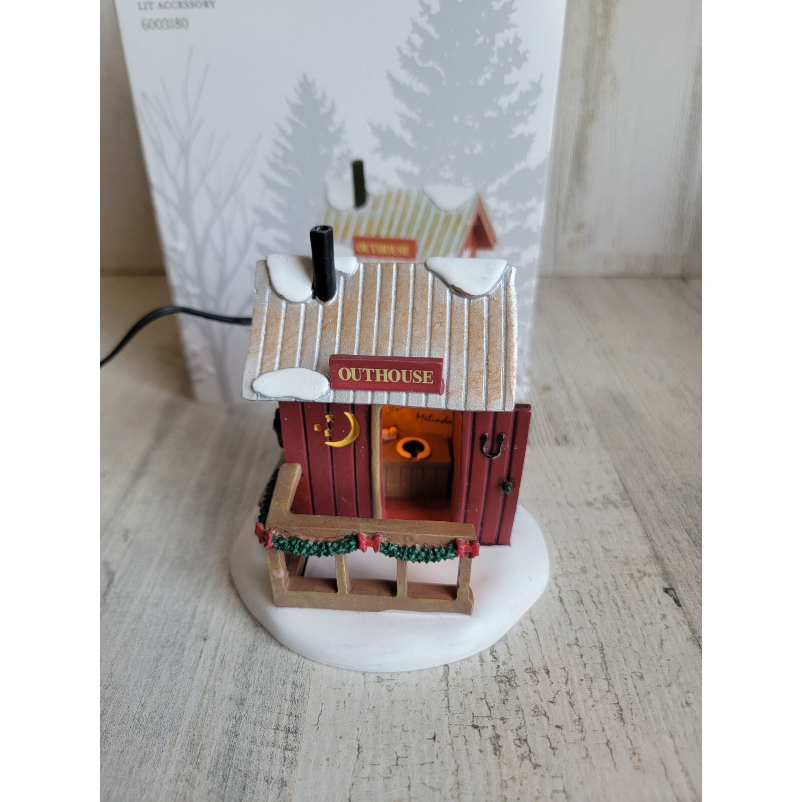 Dept 56 6003180 Lit village Outhouse accessory Xmas