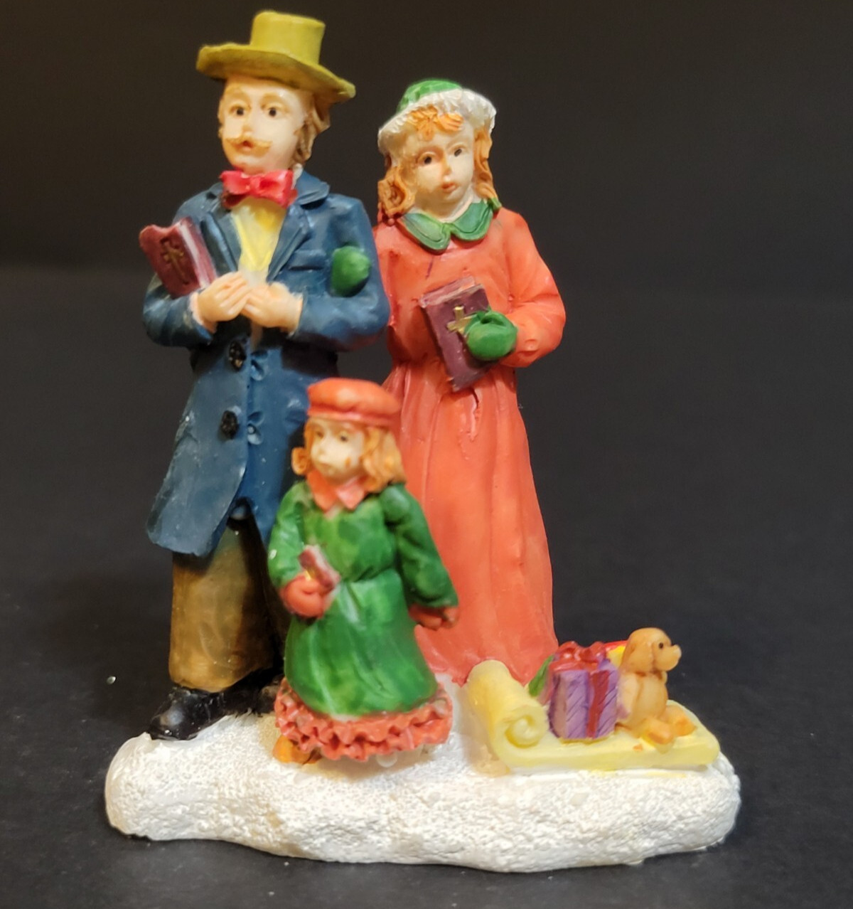 Holiday Time Santas Workbench Christmas Village Family With Sled of Gifts