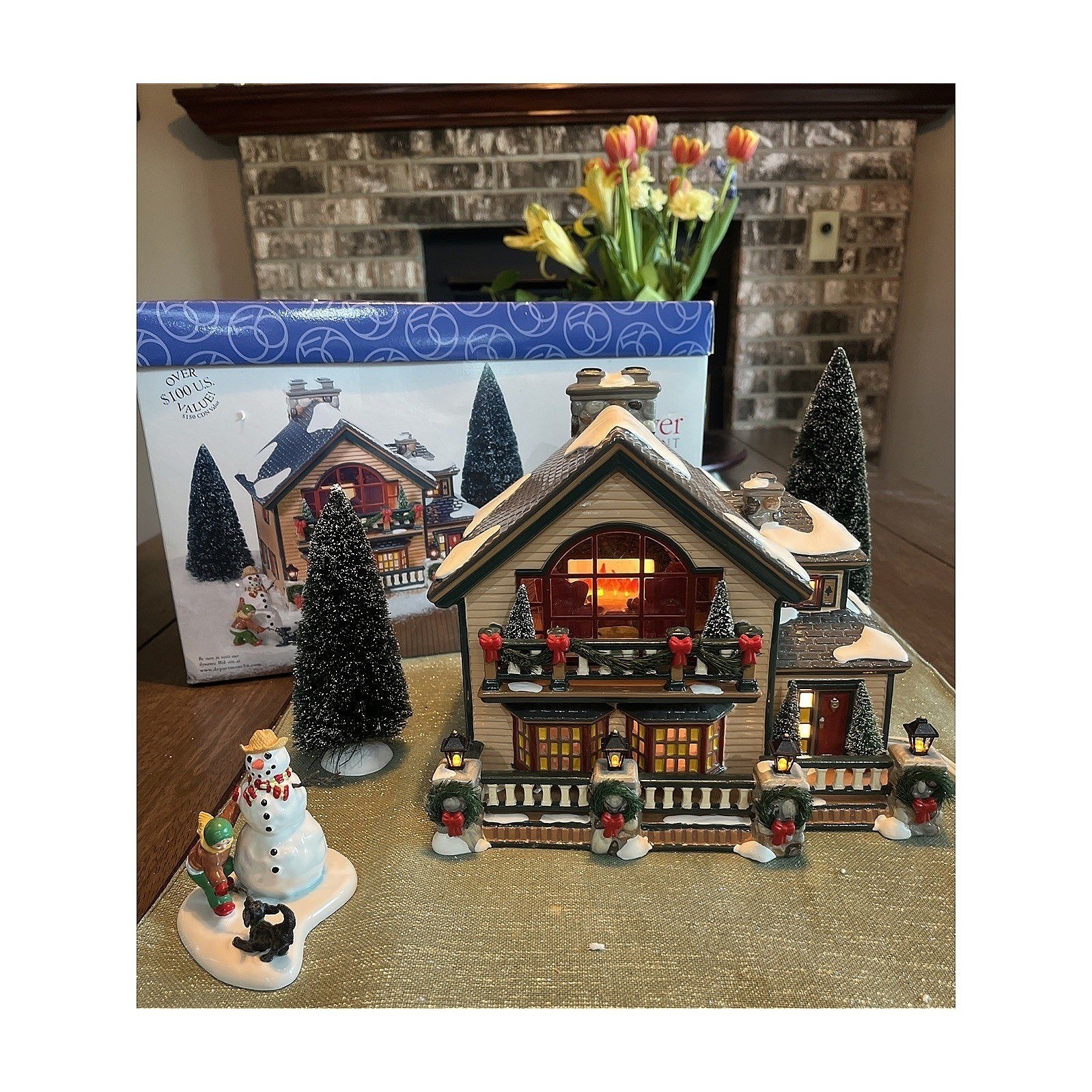 Dept 56 The Original Snow Village Christmas Lake Chalet, In Original Box-no Snow