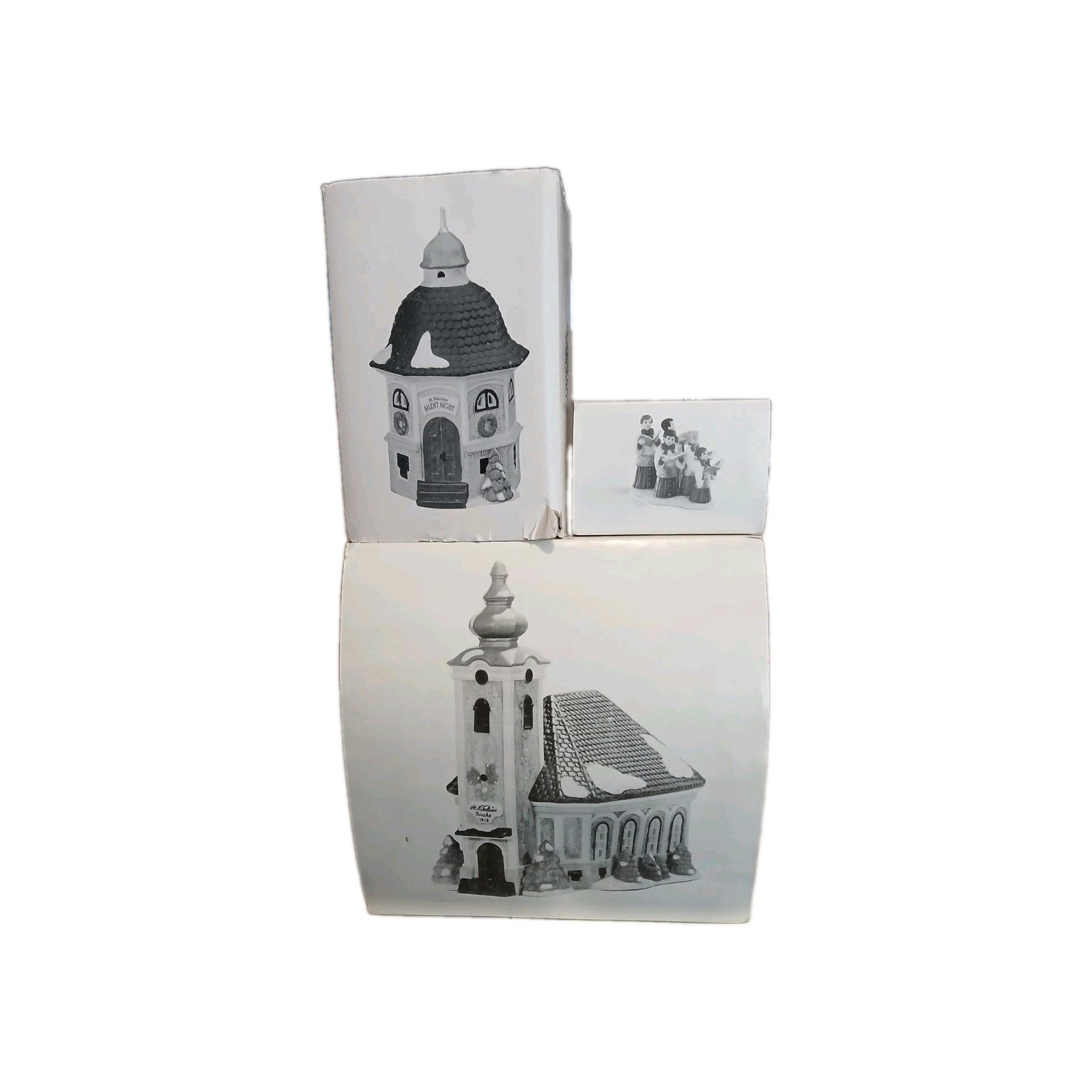 Dept. 56 Lot Silent Night Music Box, St Nikolaus Kirche, Choirboys All In A Row
