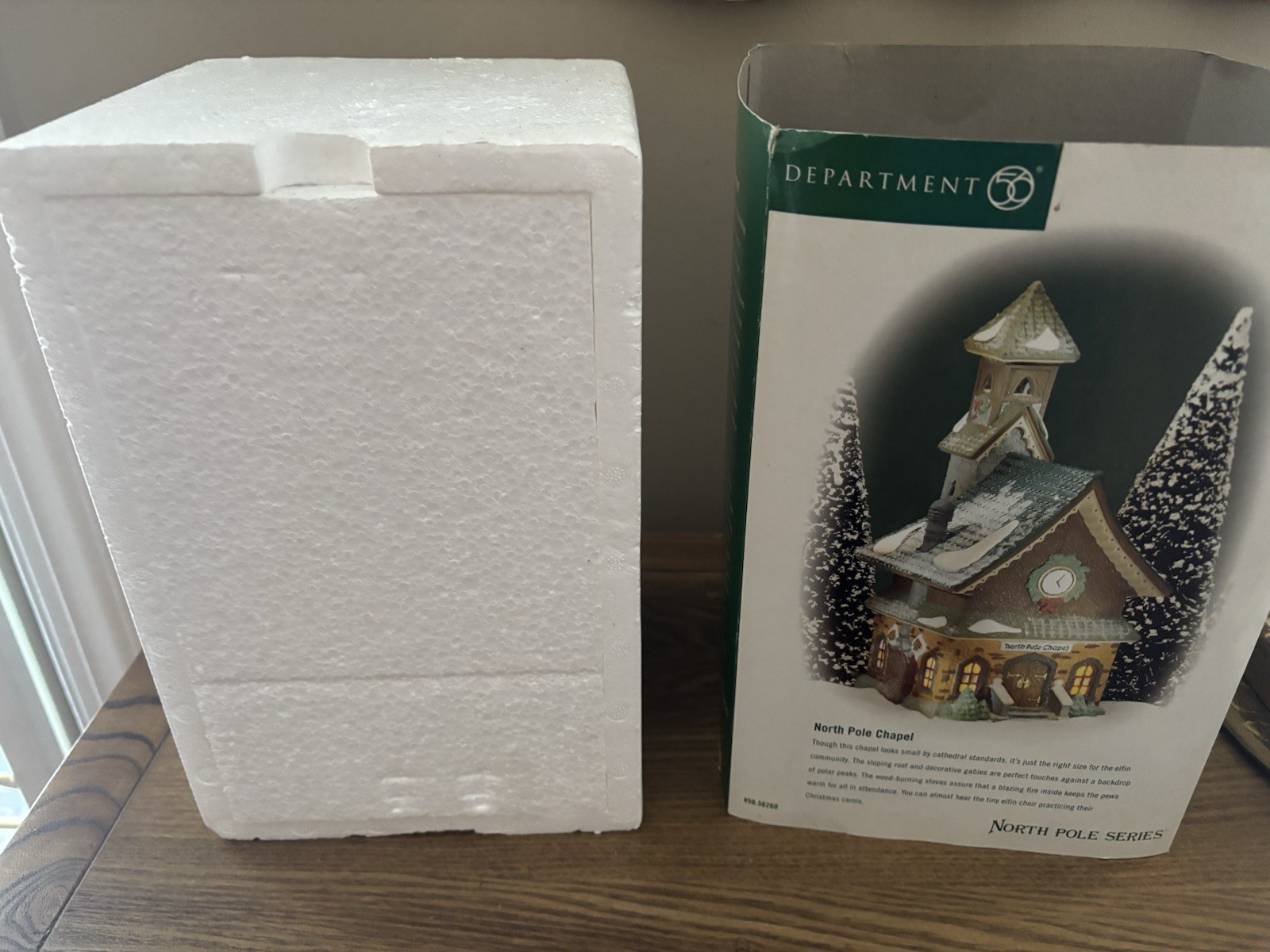 NOS Department 56 North Pole Chapel Heritage Village Christmas Lighted UNUSED