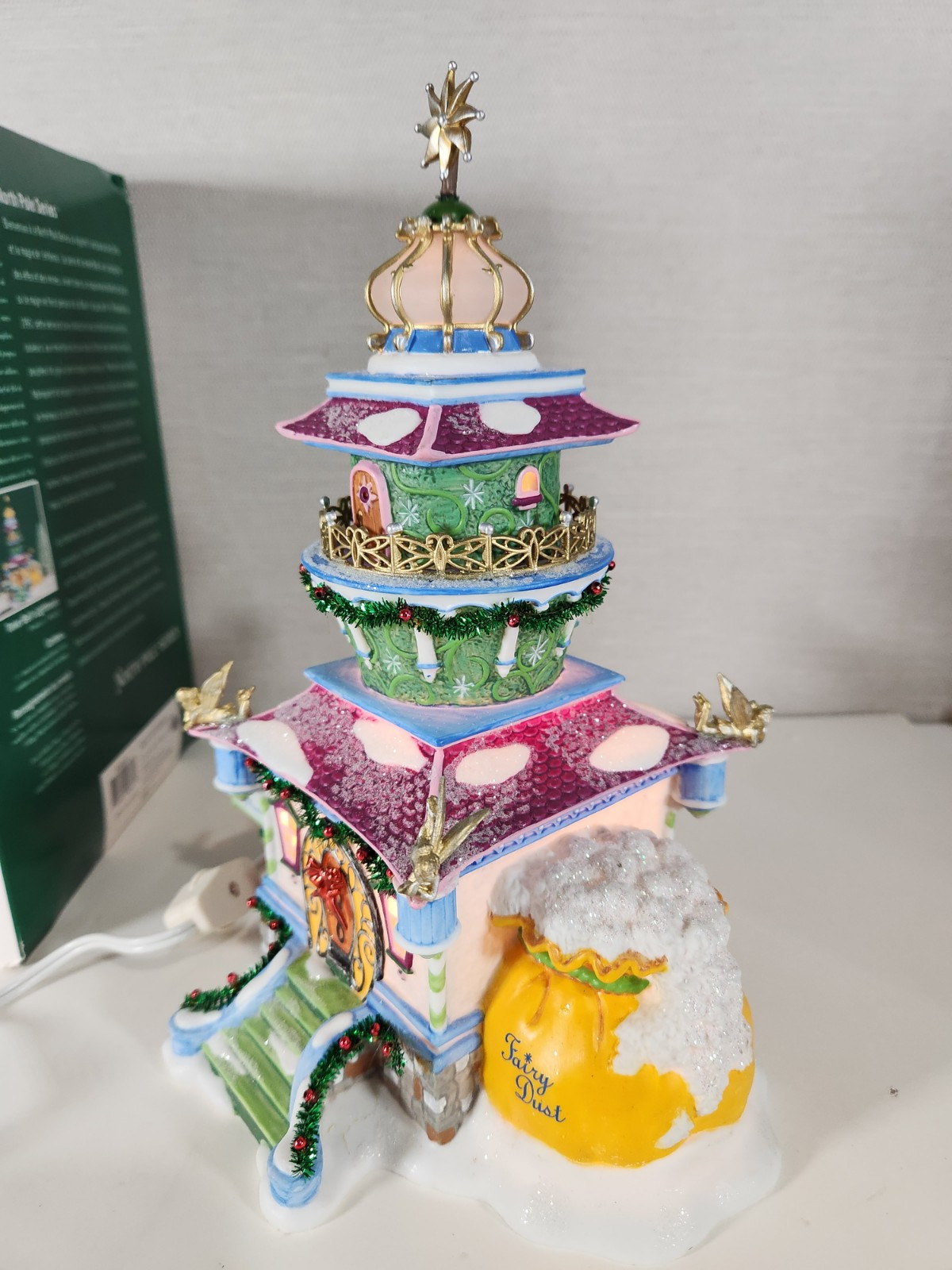Dept 56 Tinker Bell’s Lighthouse 802825 North Pole Disney Fairies W/Box Read