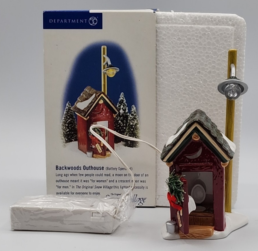Dept 56 Snow Village Backwoods Outhouse #56.55036 LIGHT DOES NOT WORK