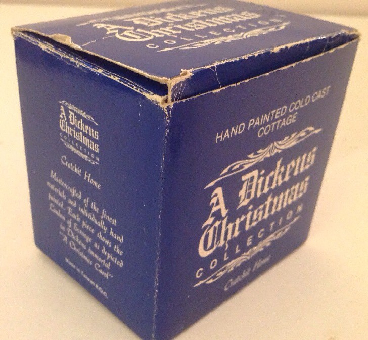 1988 RSVP A Dickens Christmas CRATCHITT COTTAGE Vintage Miniature Cottage Box